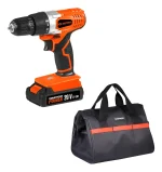 Taladro Inalámbrico Atornillador Daewoo 10mm Accesorios Color Naranja con Negro Frecuencia 50 Hz/60 Hz - Image 2
