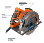 Sierra circular eléctrica Truper Professional SICI-7-1/4A3 18.5cm 1750W Naranja 60Hz - Image 4