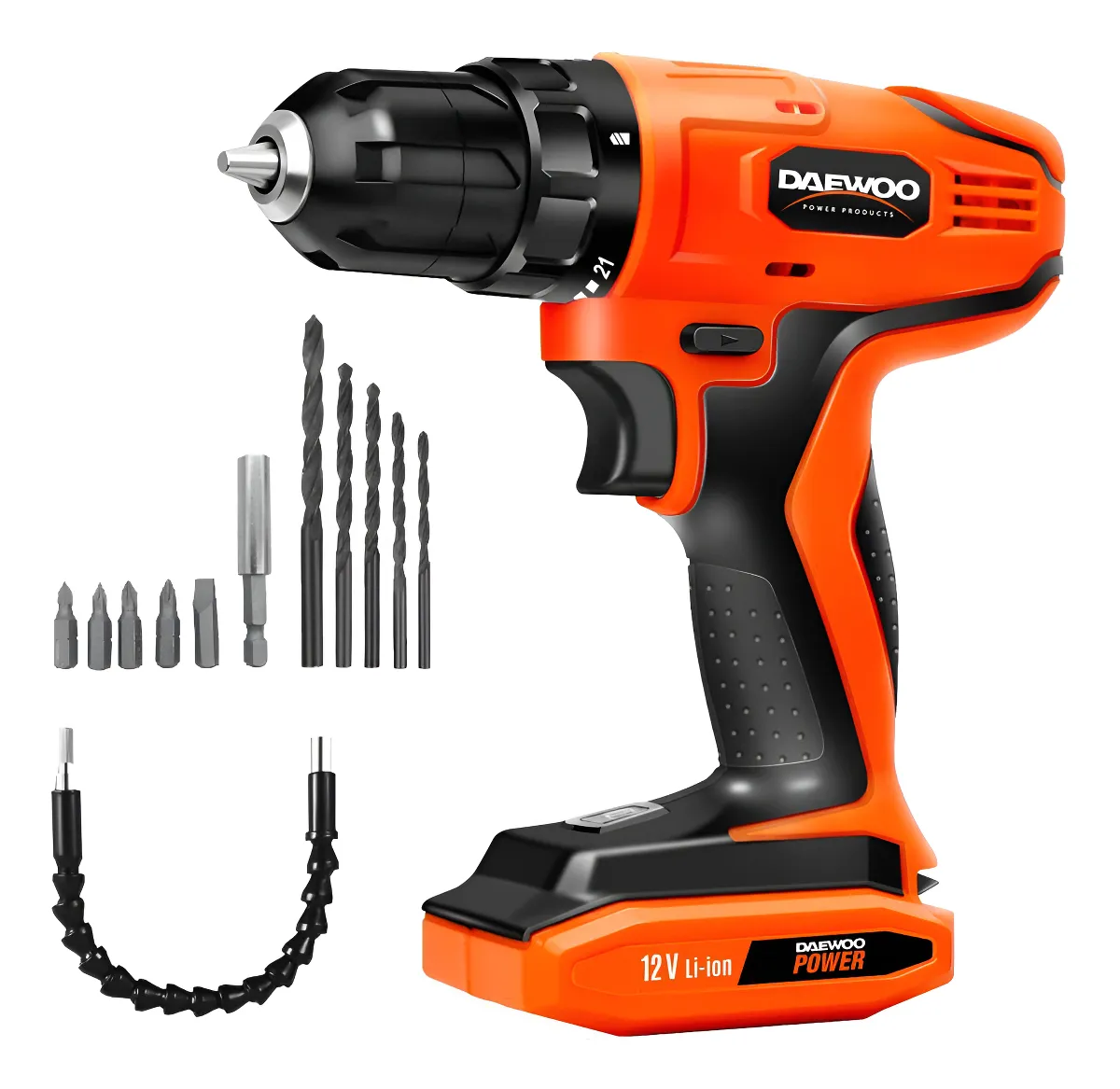 D_NQ_NP_2X_870165-MLA95647414270_102025-F Taladro Inalámbrico Atornillador Daewoo 10mm Accesorios Color Naranja con Negro Frecuencia 50 Hz/60 Hz - Image 1