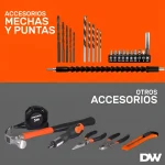Taladro Inalámbrico Atornillador Daewoo 10mm Accesorios Color Naranja con Negro Frecuencia 50 Hz/60 Hz - Image 5